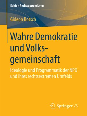 cover image of Wahre Demokratie und Volksgemeinschaft